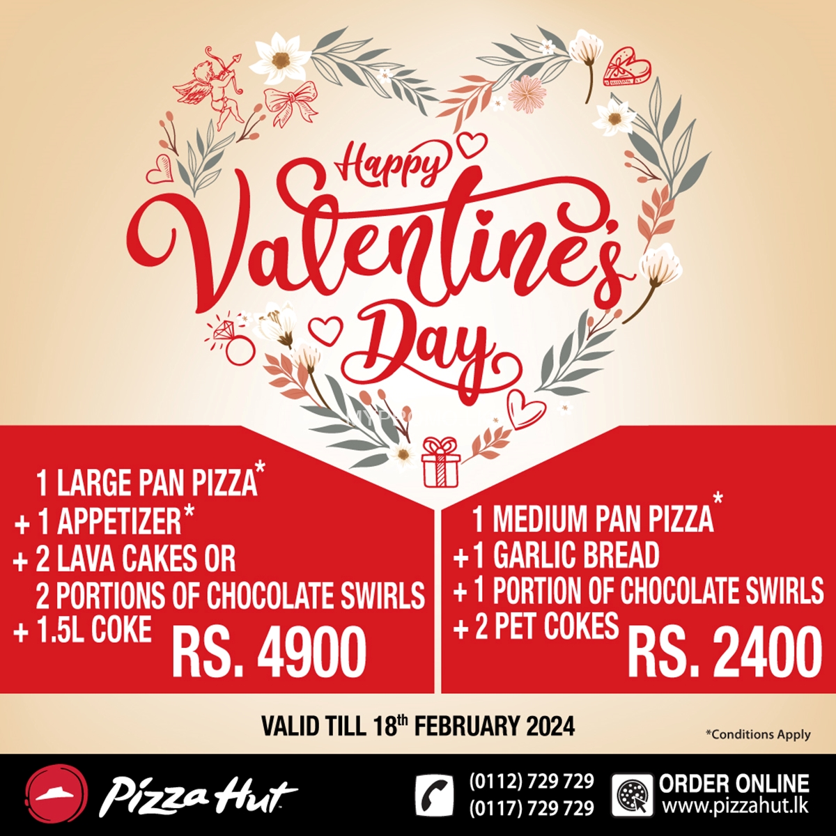 Celebrate this Valentines Day with Amazing offers from Pizza Hut