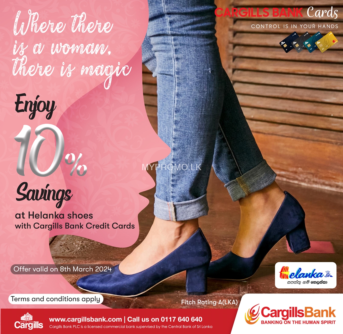 Enjoy up to 10 savings at Helanka Shoes this Women’s Day for Cargills
