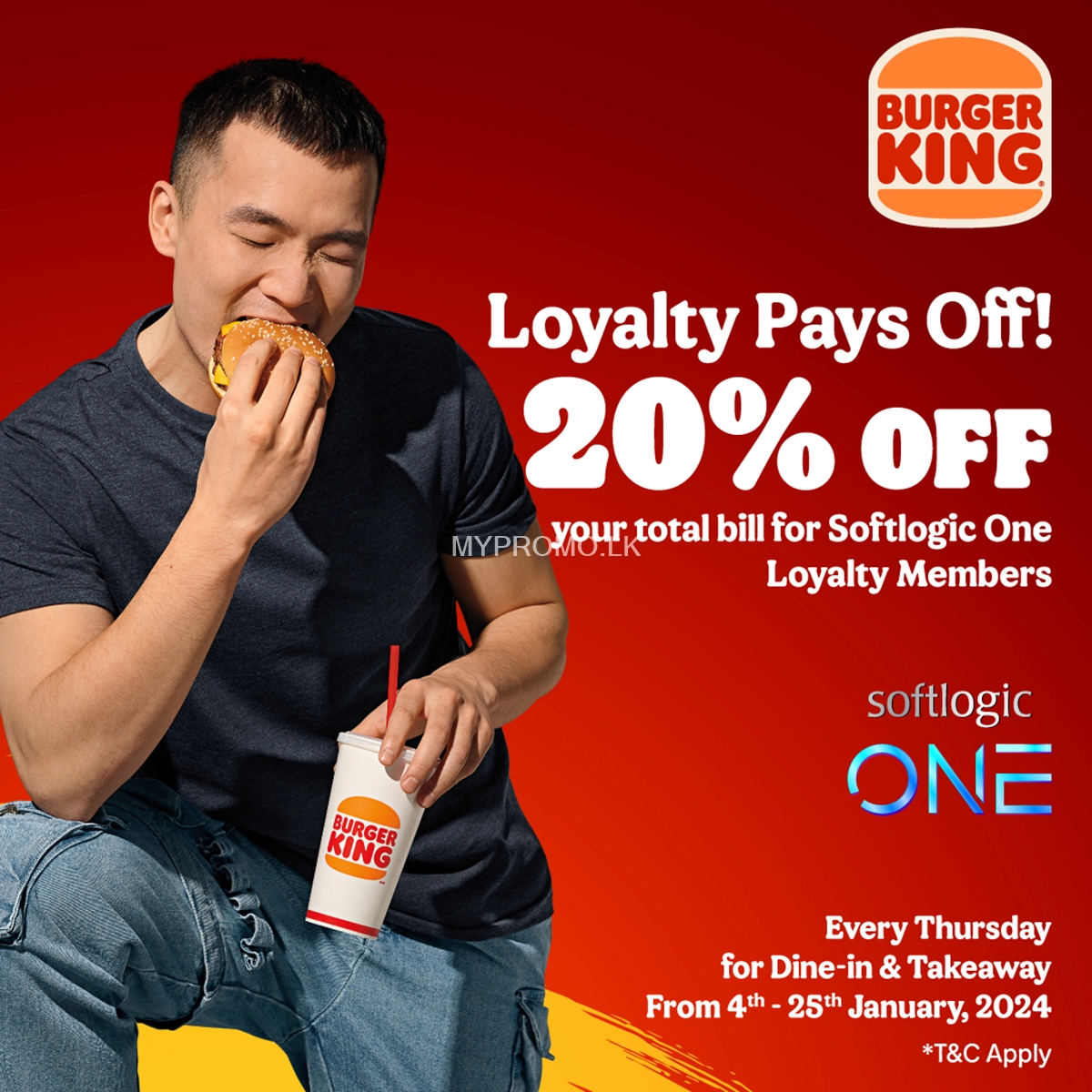 Exclusive Offer for Softlogic loyalty customers on Thursdays at Burger King
