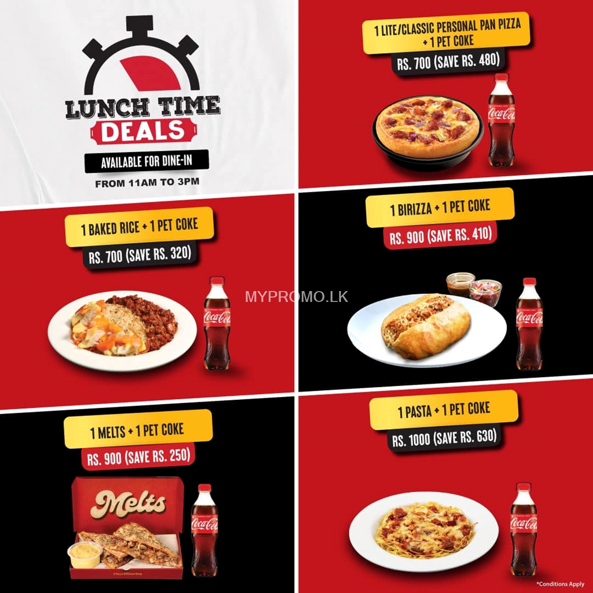 Exciting Lunch Time Deals at Pizza Hut