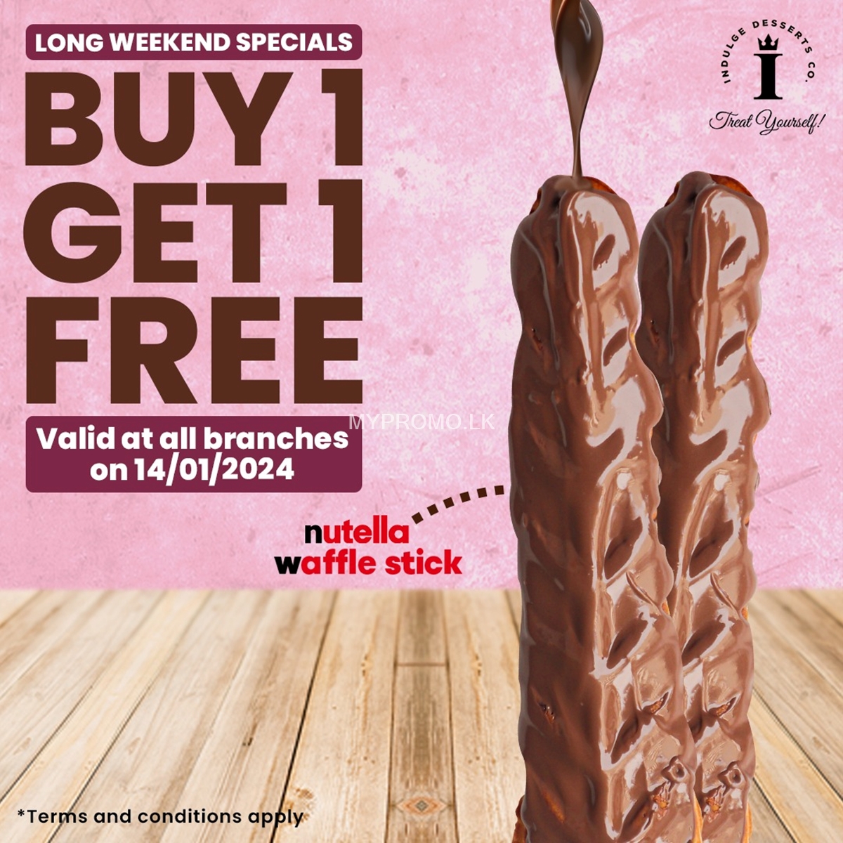 Buy 1 Get 1 Free at Indulge Desserts Co.
