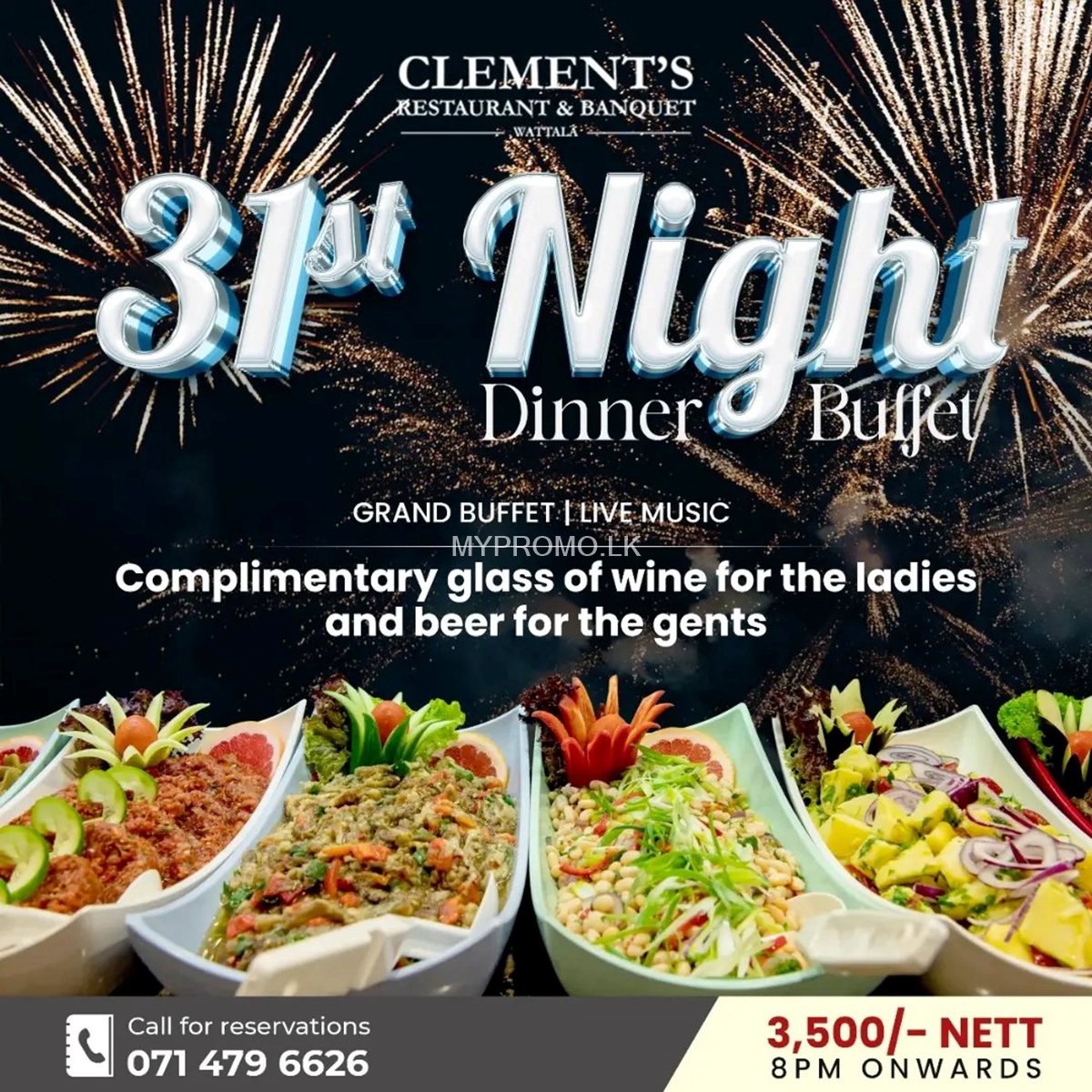 Let's celebrate the end of 2023 in style at Clement's, Wattala