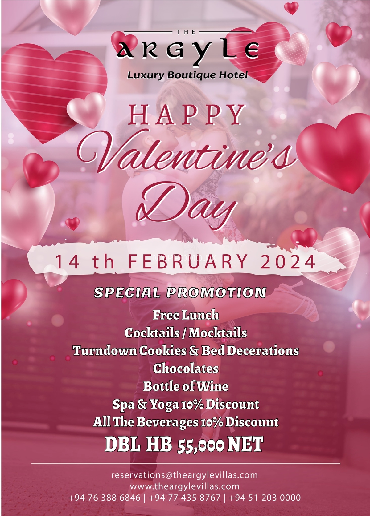 Celebrate Valentine's Day at The Argyle Luxury Boutique Hotel