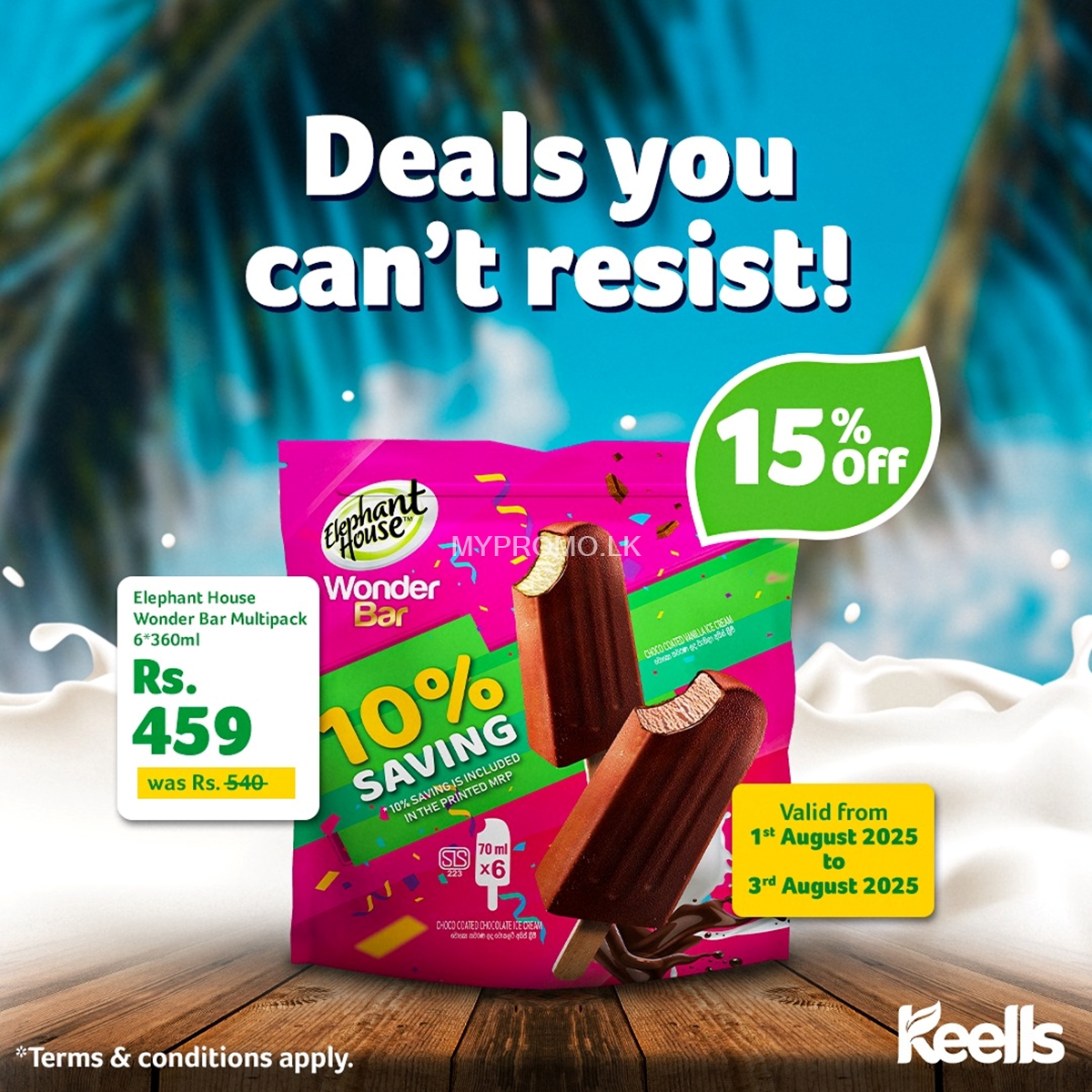 Enjoy up to 15% off on your favourite ice cream at Keells