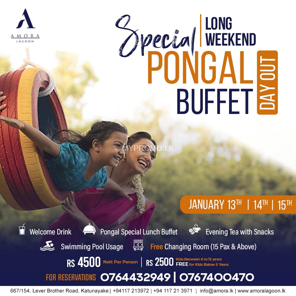 Join us for a special Pongal buffet at Amora Lagoon