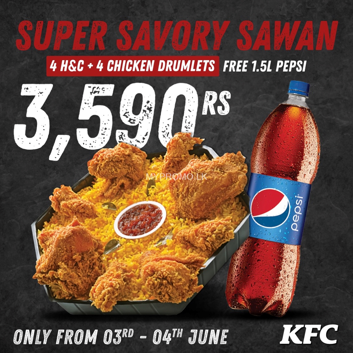 Super Savory Sawan for Rs. 3,590 at KFC Sri Lanka