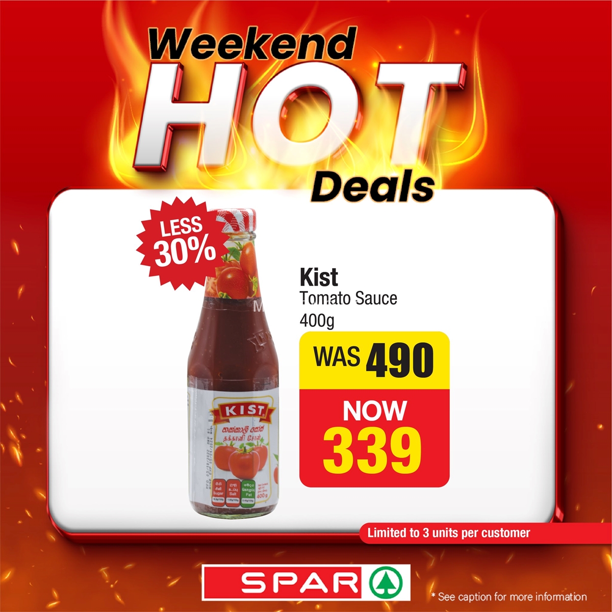 WEEKEND HOT DEALS on selected products at SPAR Sri Lanka
