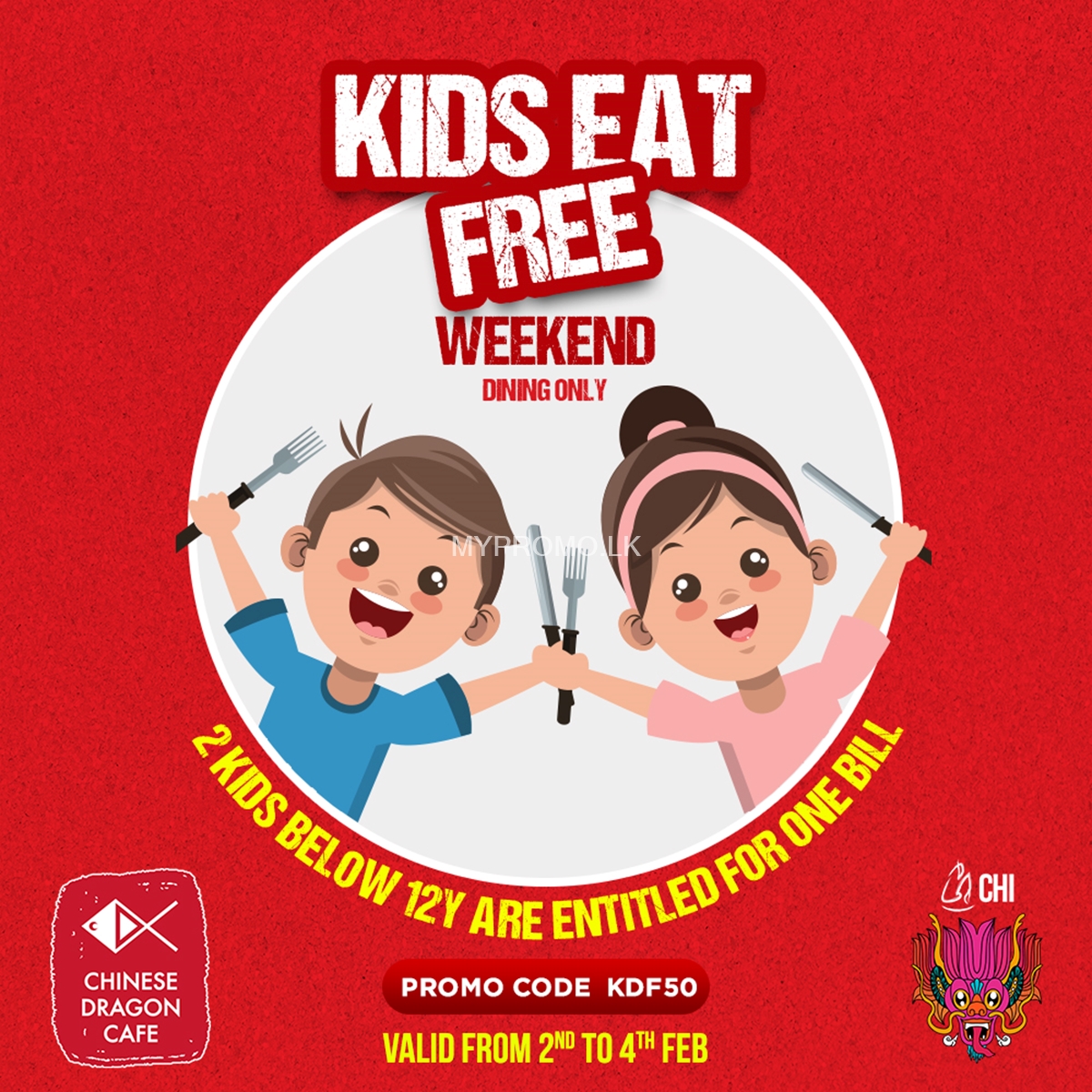 Kids Eat Free Weekend at Chinese Dragon Cafe