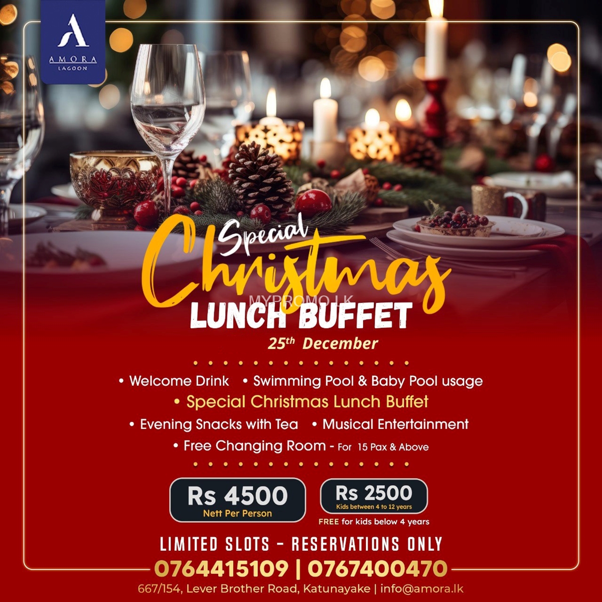 Christmas Lunch Buffet at Amora Lagoon