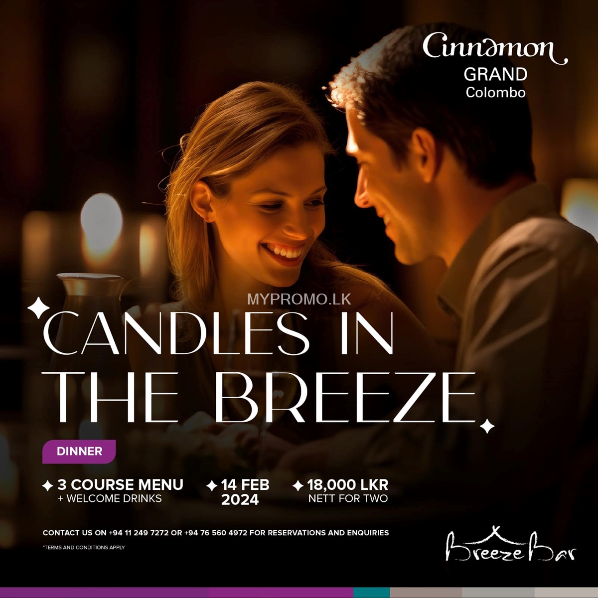 Candles in the Breeze at Cinnamon Grand