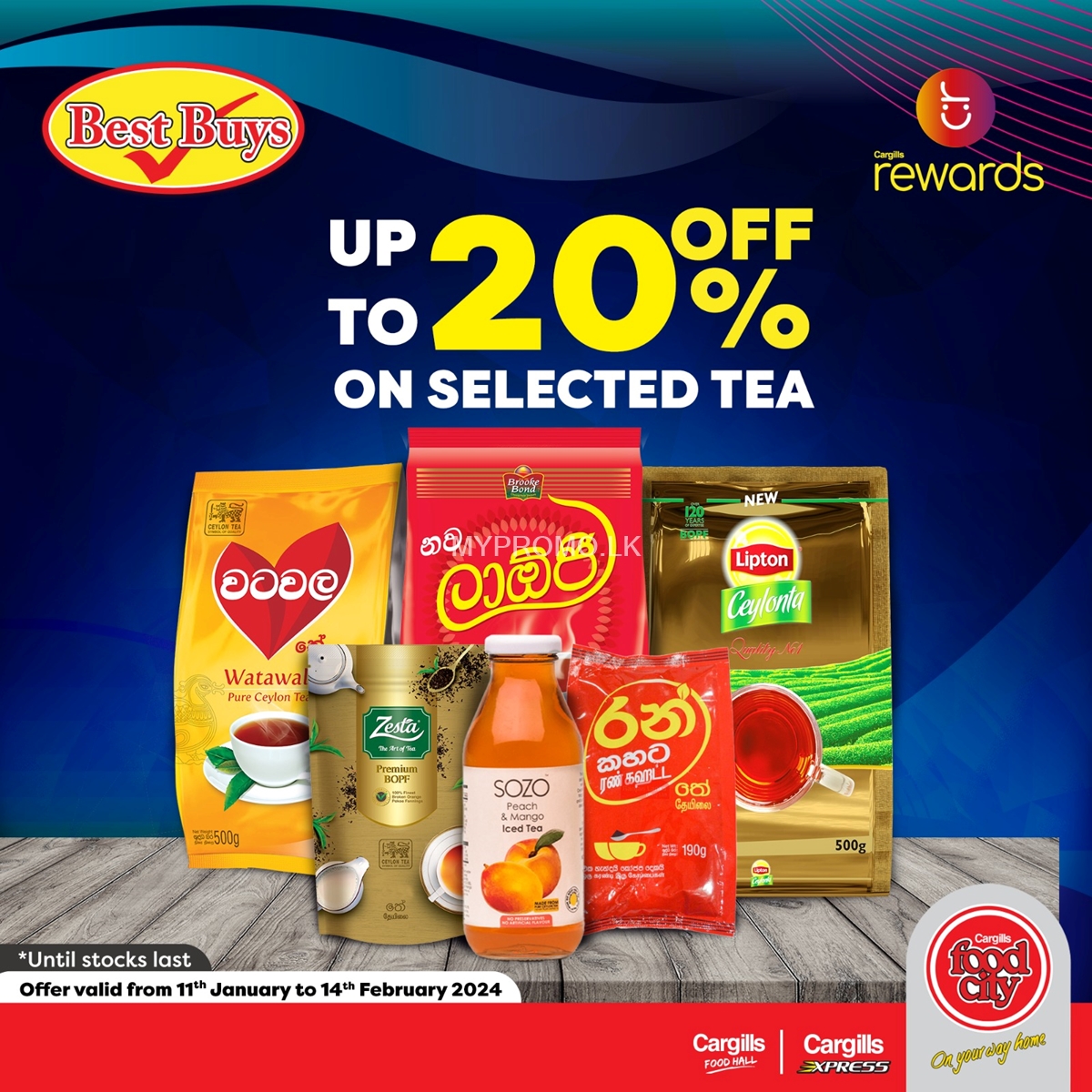 Up to 20% Off on Selected Tea at Cargills Food City