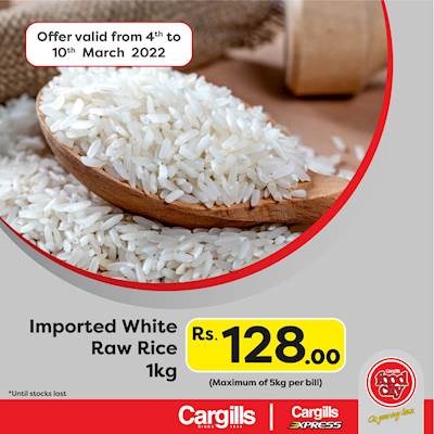 Imported white raw rice 1kg