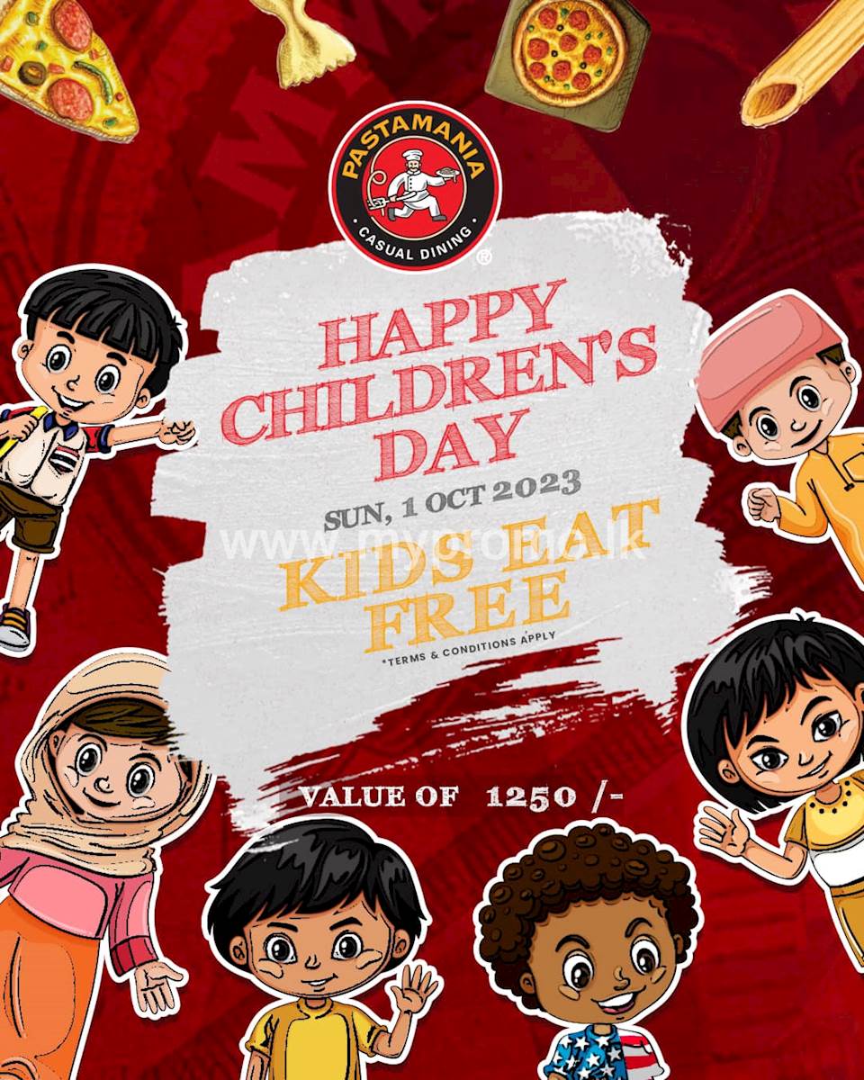 Kids Eat Free at PastaMania for this Children's Day