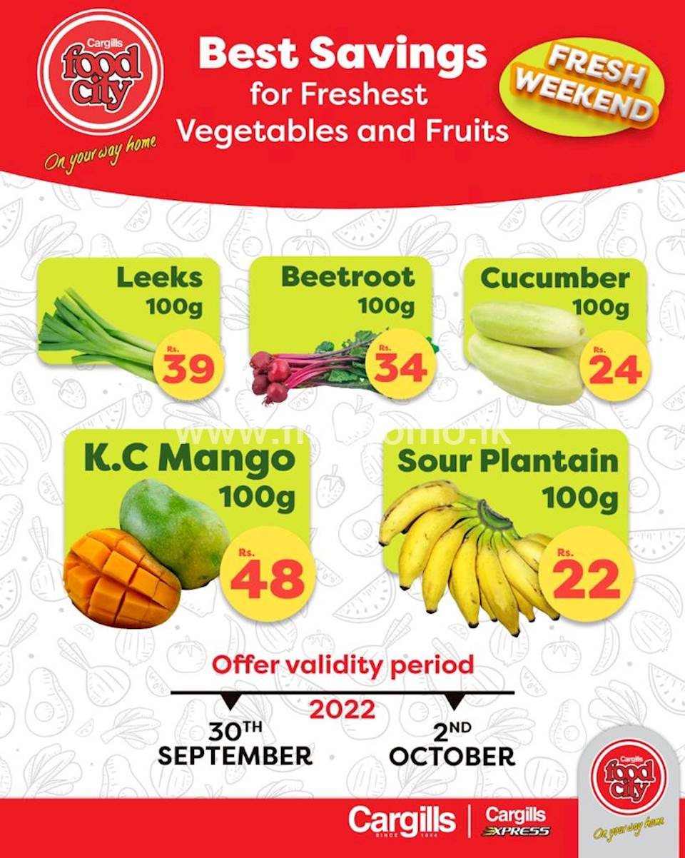 Buy Fresh Fruits and Vegetables at the Best Savings across Cargills