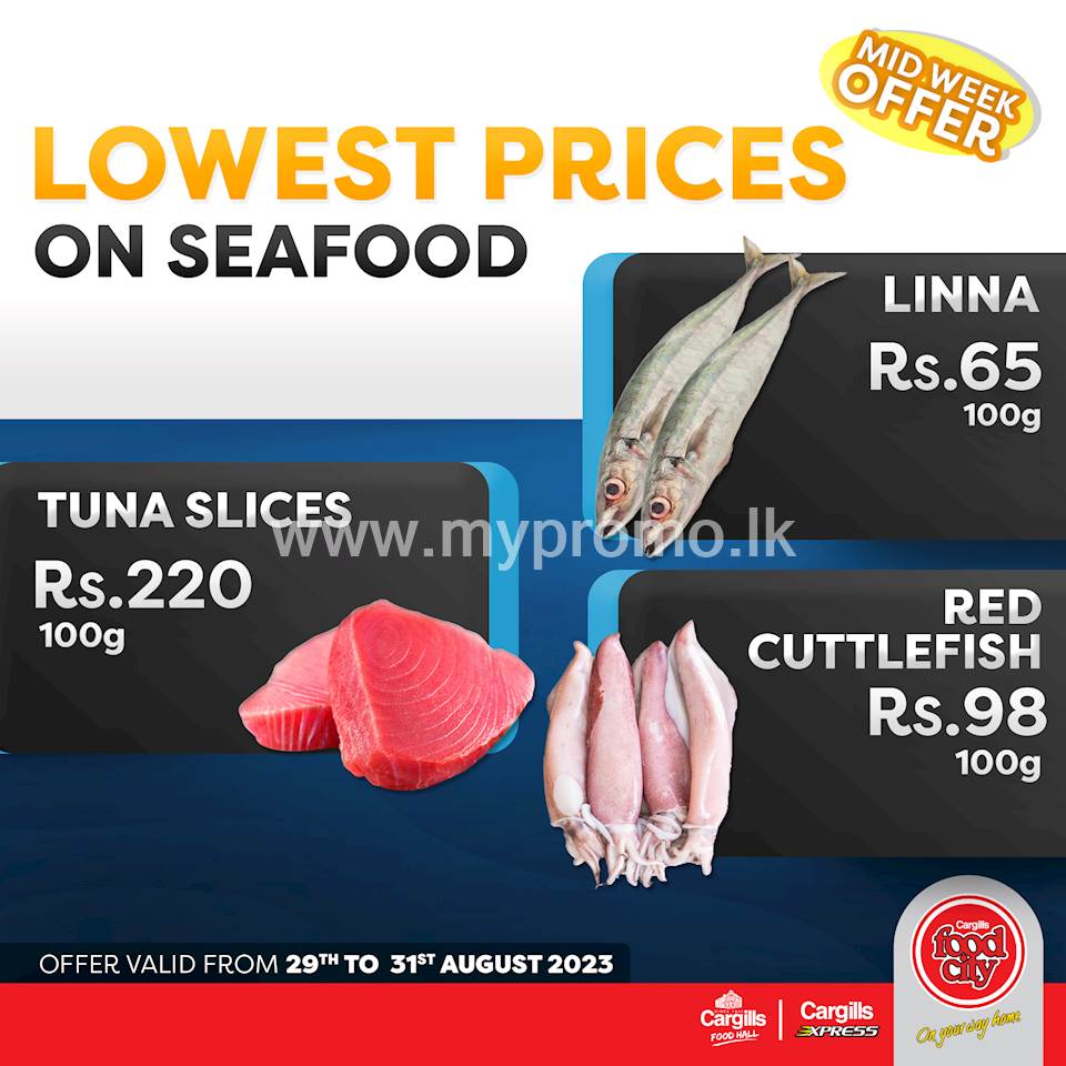 Buy Fresh Seafood at the Lowest Prices Across Cargills FoodCity Outlets Island wide!