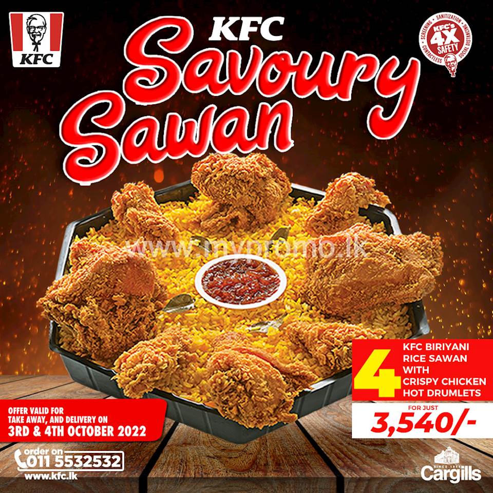 Enjoy your favorite Savory Sawan for just Rs. 3,540 at KFC!