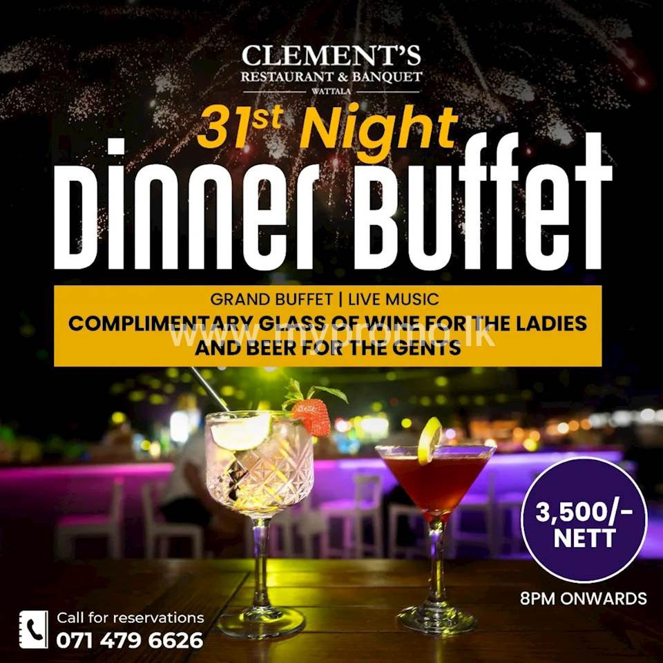 Celebrate The End Of 2023 In Style At Clement's, Wattala!