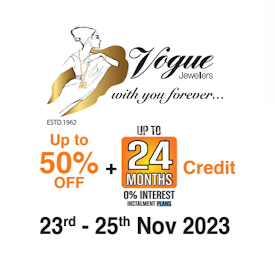 Up to 50% Off at Vogue Jewelers for Sampath Credit Card