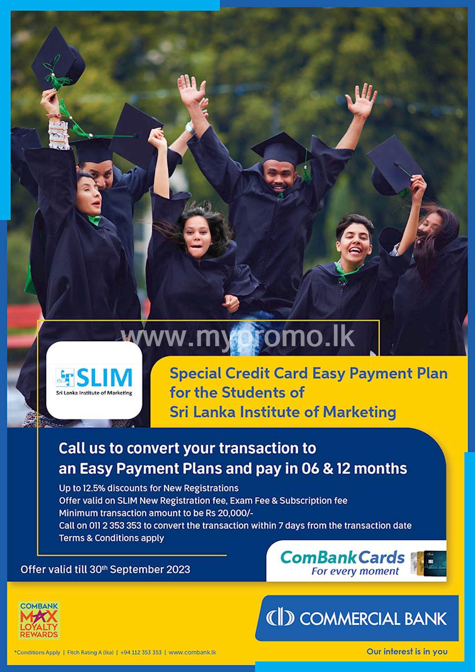 Special Credit Card Easy Payment Plan for the student of Sri Lanka Institute of Marketing