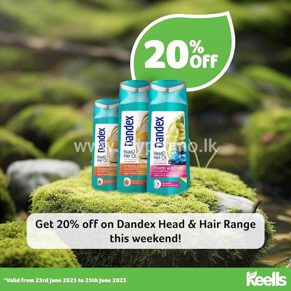 Get 20% off on any Dandex Head and Hair Range products at Keells
