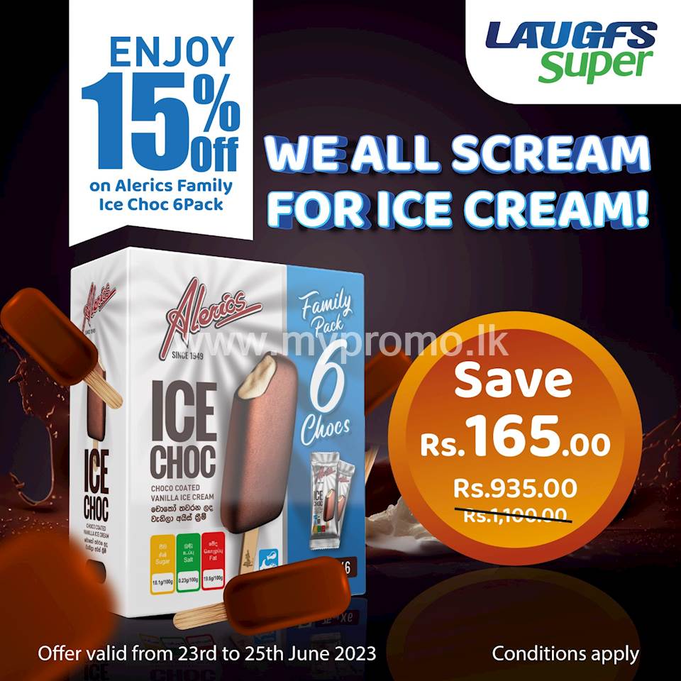 Enjoy 15% Off on Alerics Ice Choc 6Pack, only at LAUGFS Super