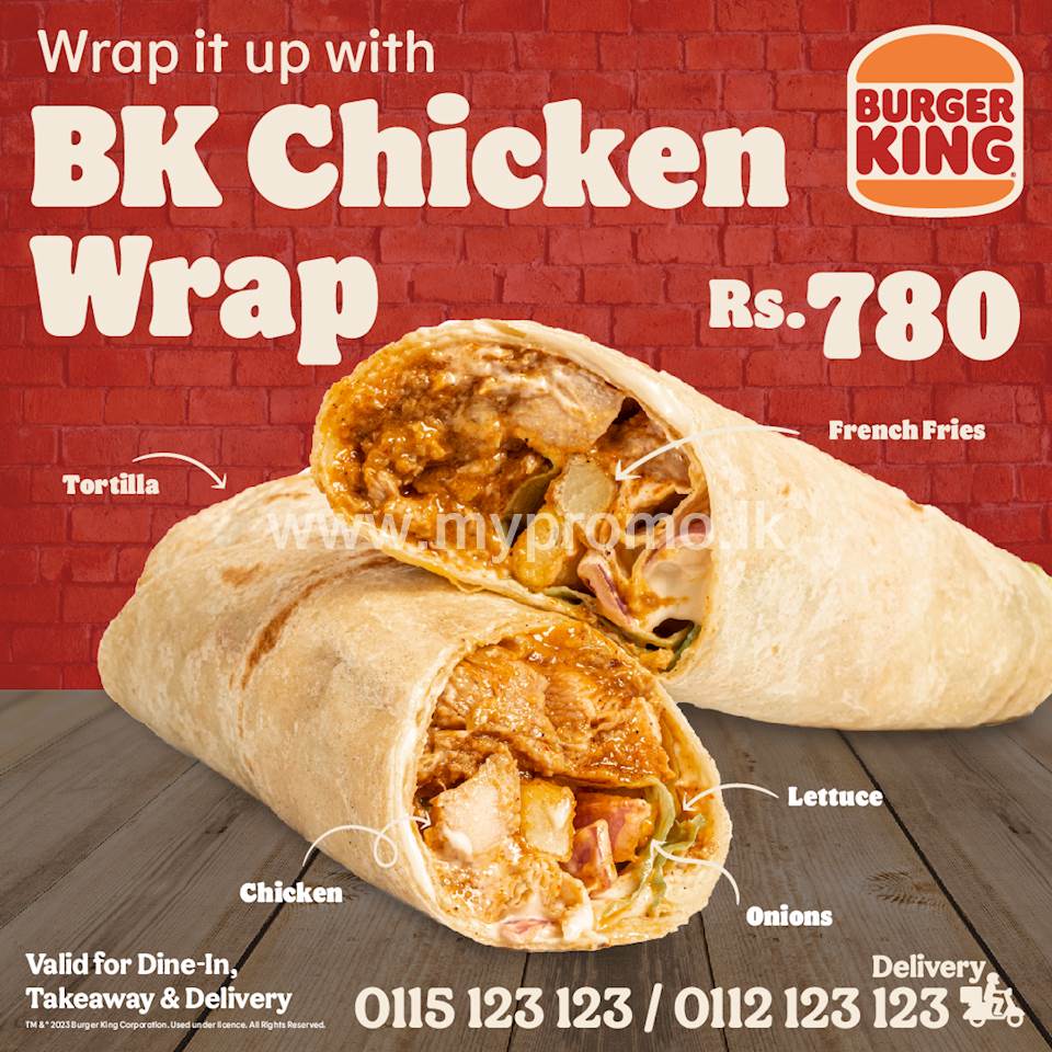 Burger King Chicken Wrap for Rs.780