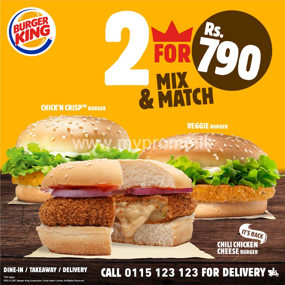 Grab a bite off our 2 for Rs.790/- offer!!