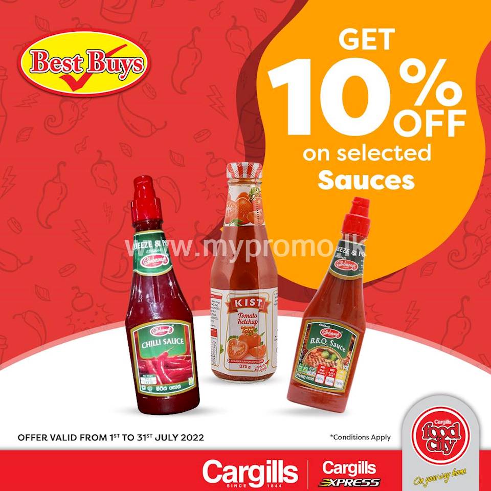 Get 10% off on selected sauces at Cargills Food City