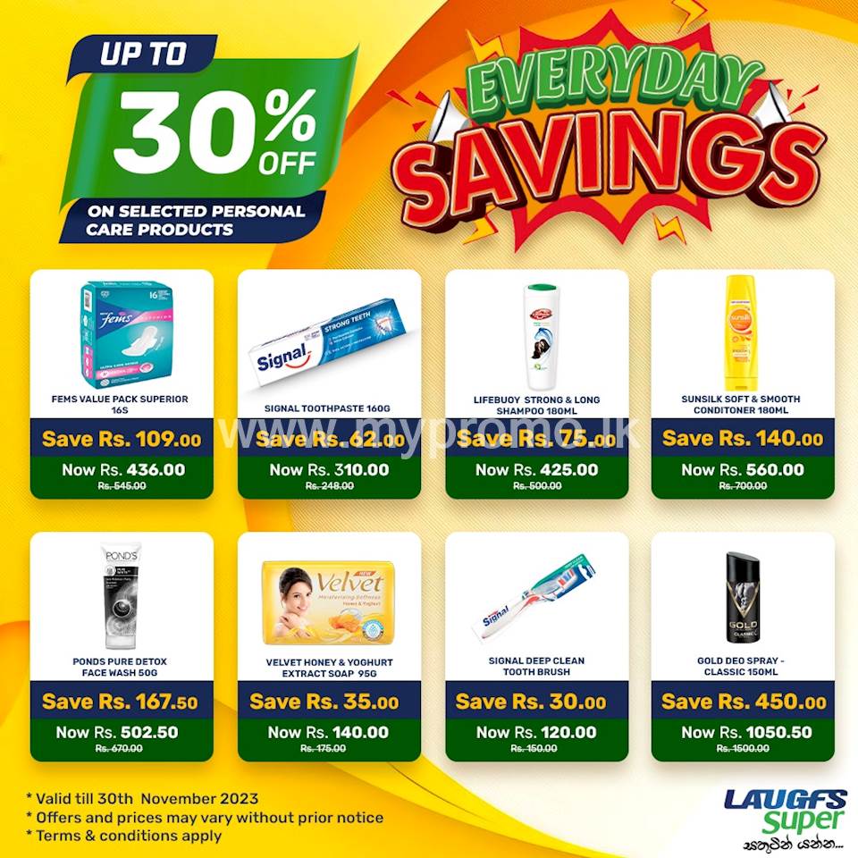 Get up to 30% Off on selected personal care products at LAUGFS Super