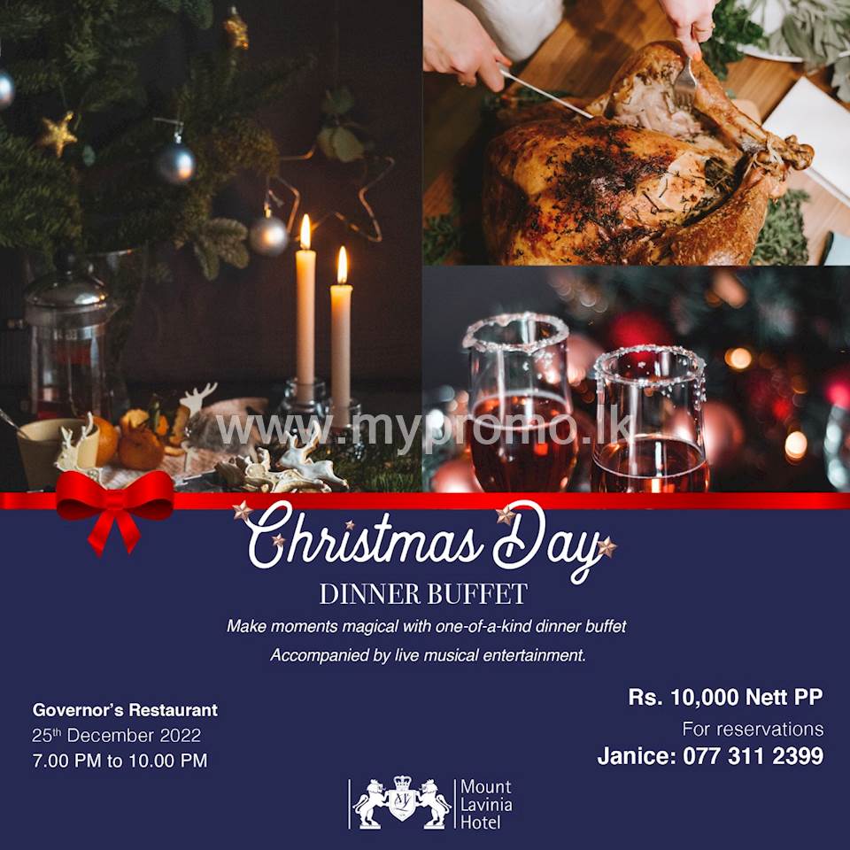 Christmas Day dinner buffet at Mount Lavinia Hotel