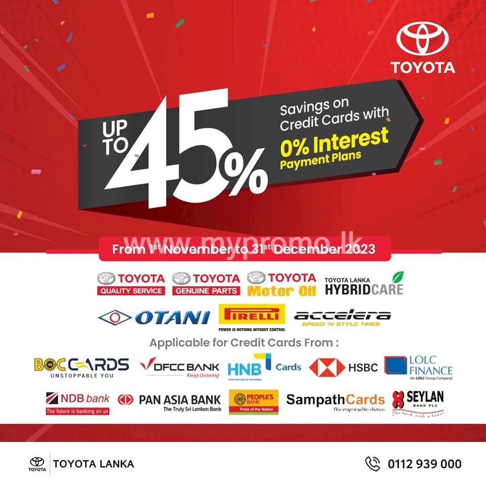 Grab The Best Year-end Deals At Toyota Lanka: Up To 45% Savings On ...