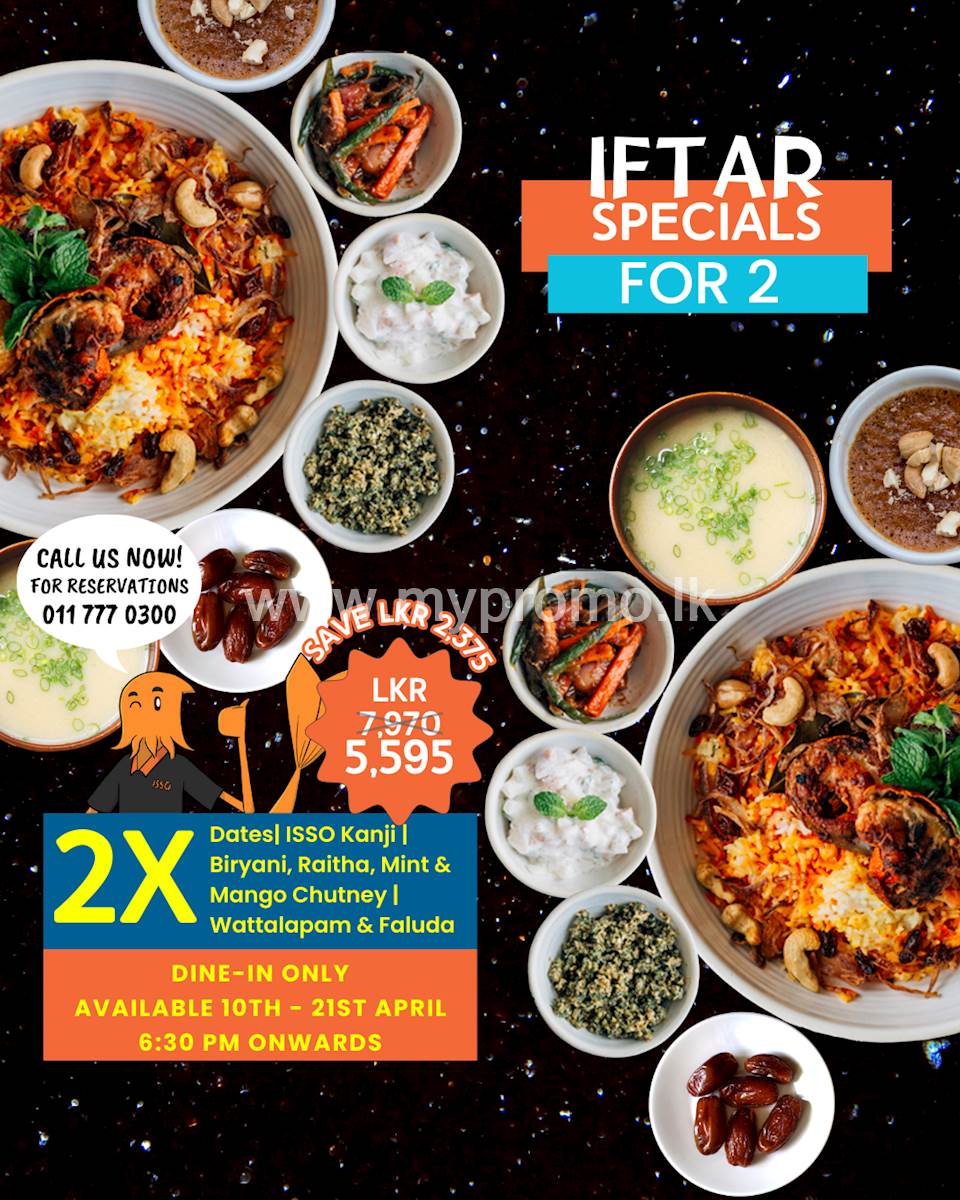 Iftar Specials for 2 at Isso