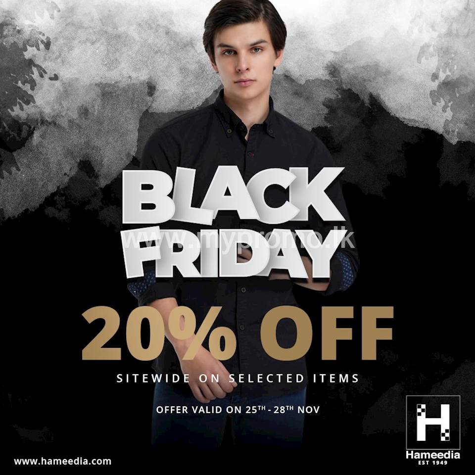Visit hameedia.com and get 20% off on selected items this Black Friday