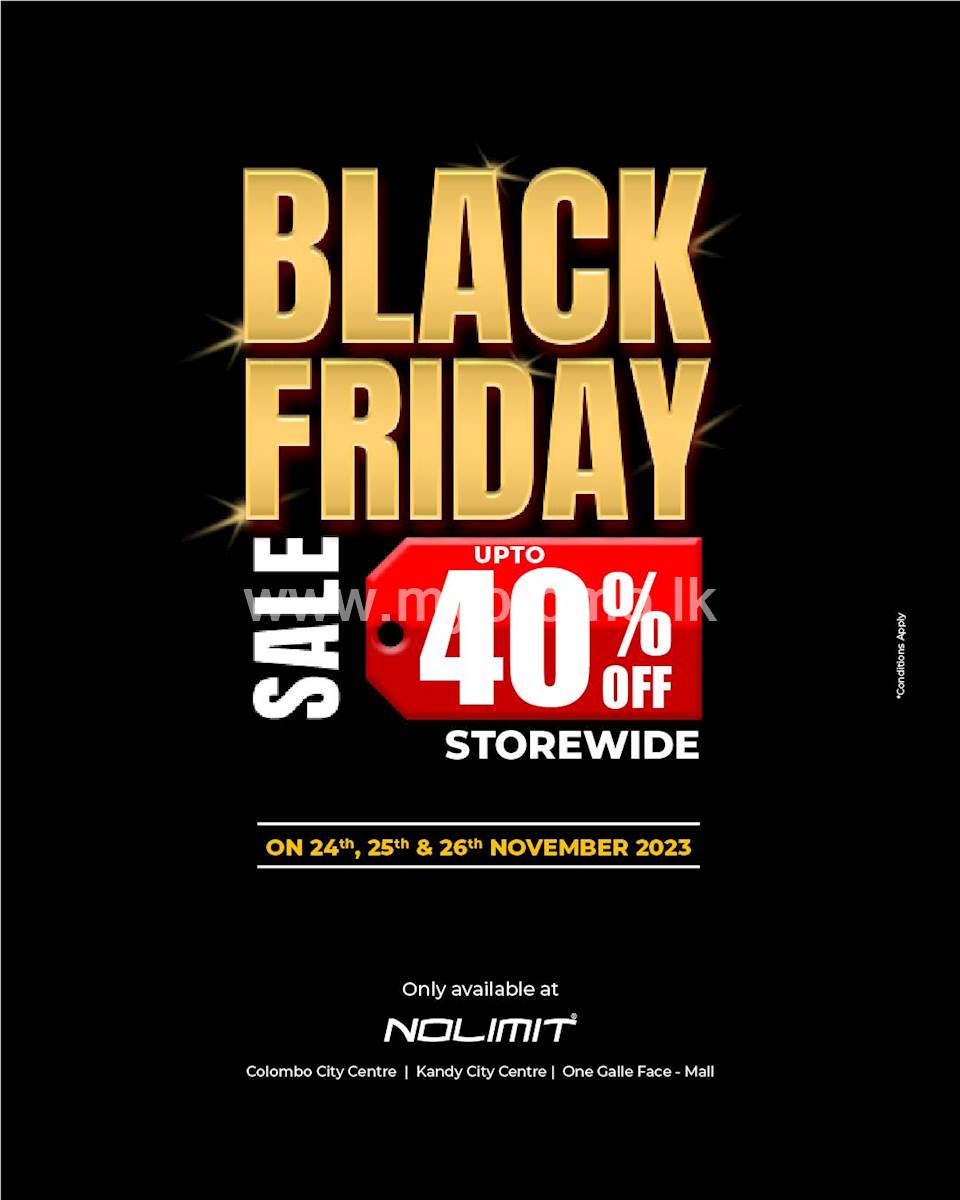 NOLIMIT Black Friday Sale: Up to 40% OFF
