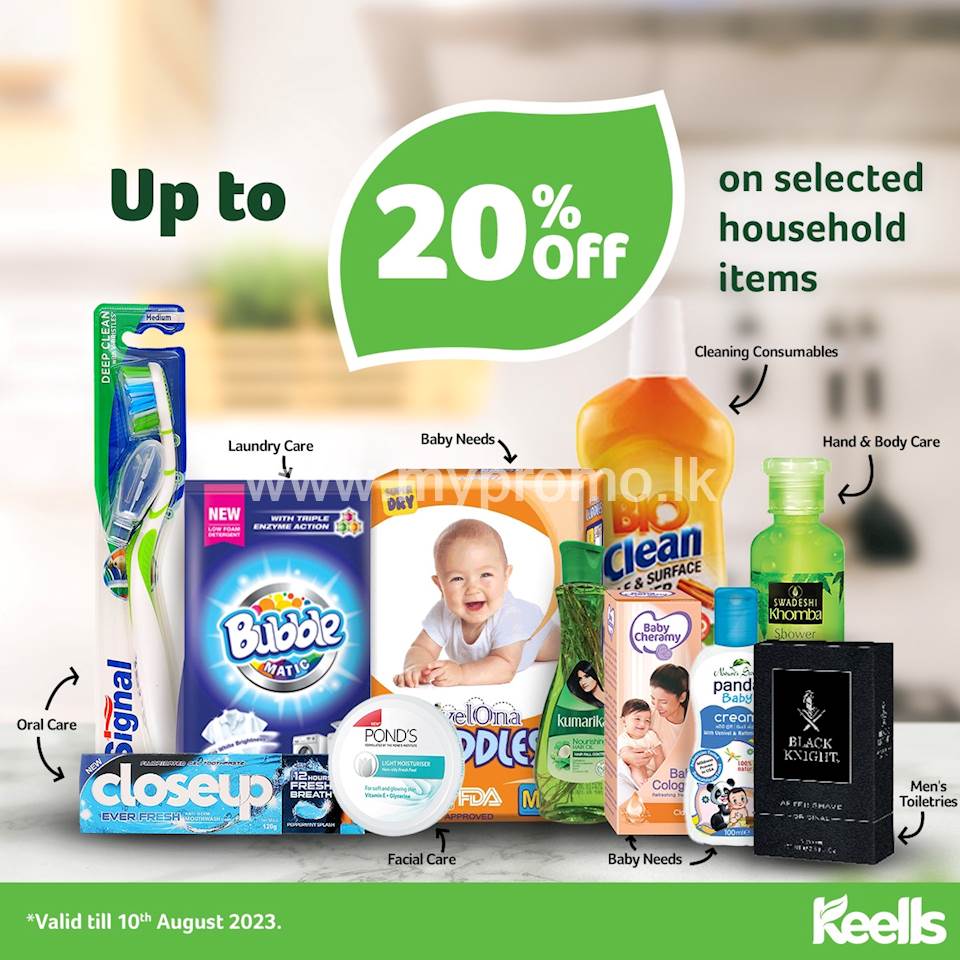 Get up to 20% off on selected household items at Keells