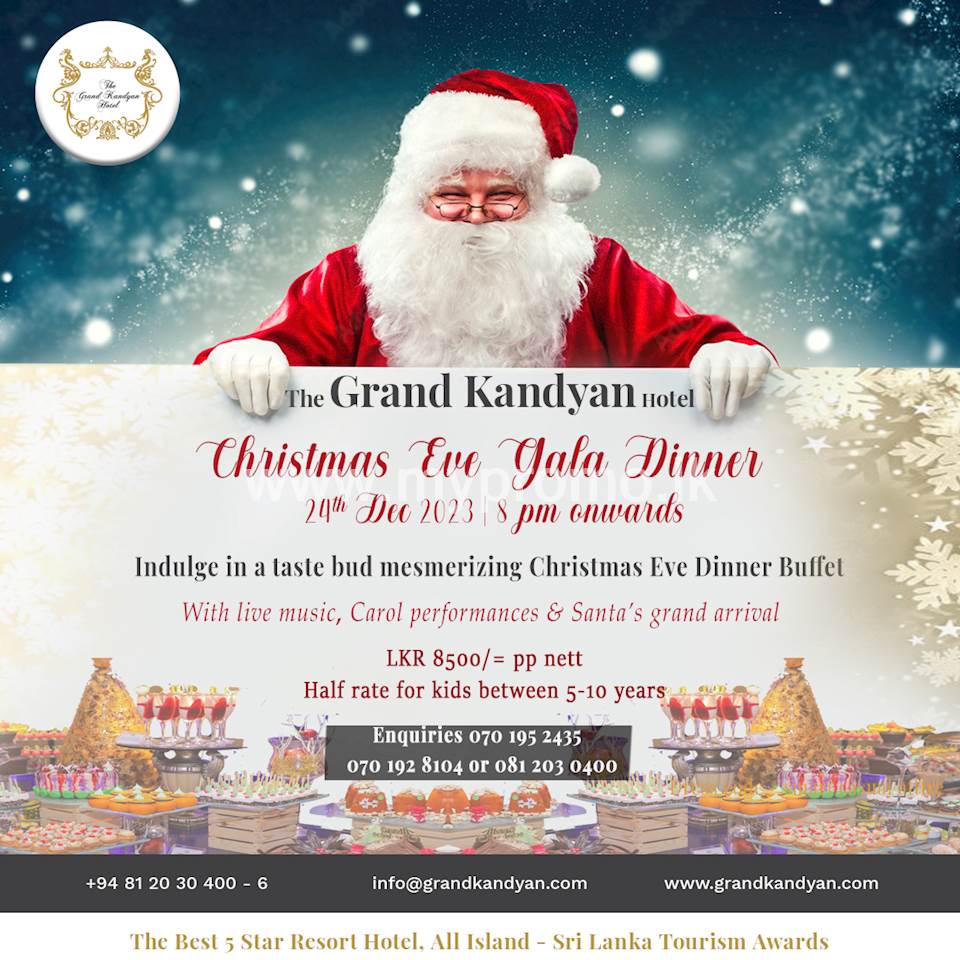 Christmas Eve Gala Dinner at The Grand Kandyan