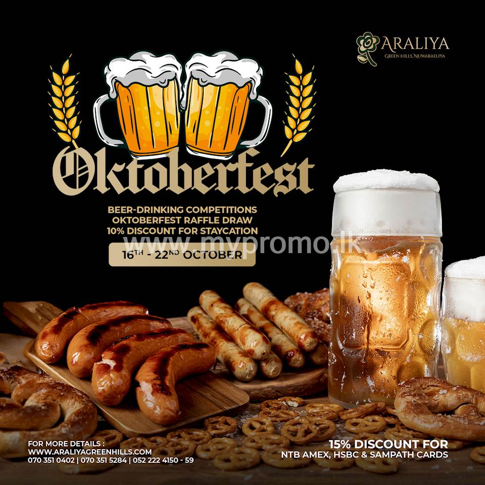 Oktoberfest at Araliya Green Hills with our exclusive OktoberFeast promotion