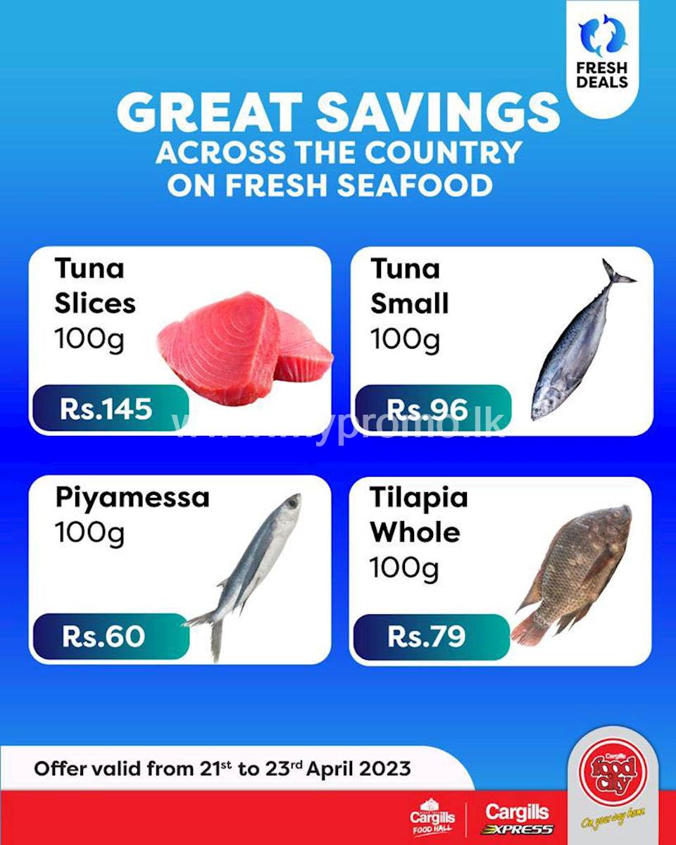Buy Fresh Seafood at the Great Savings across Cargills FoodCity outlets