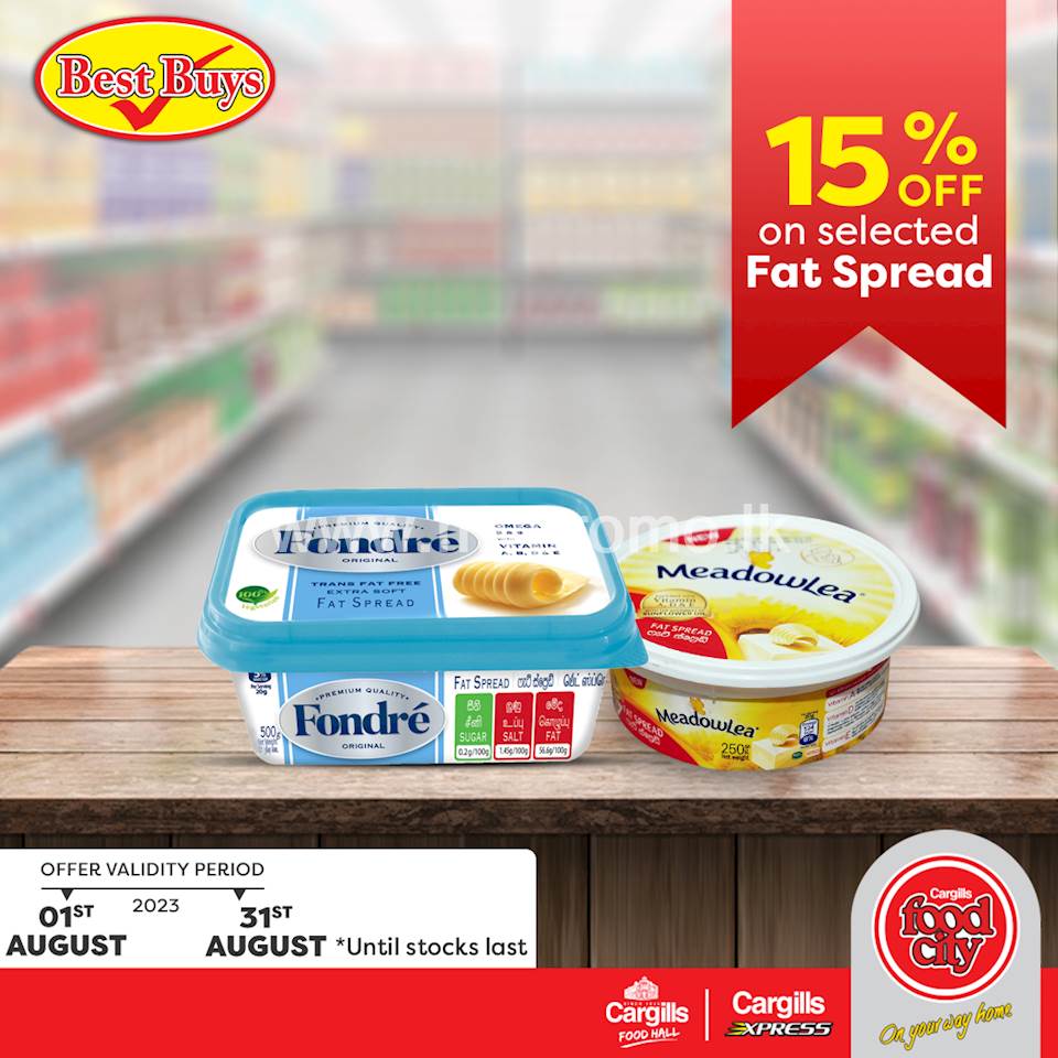 15% Off on selected Fat Spread at Cargills Food City