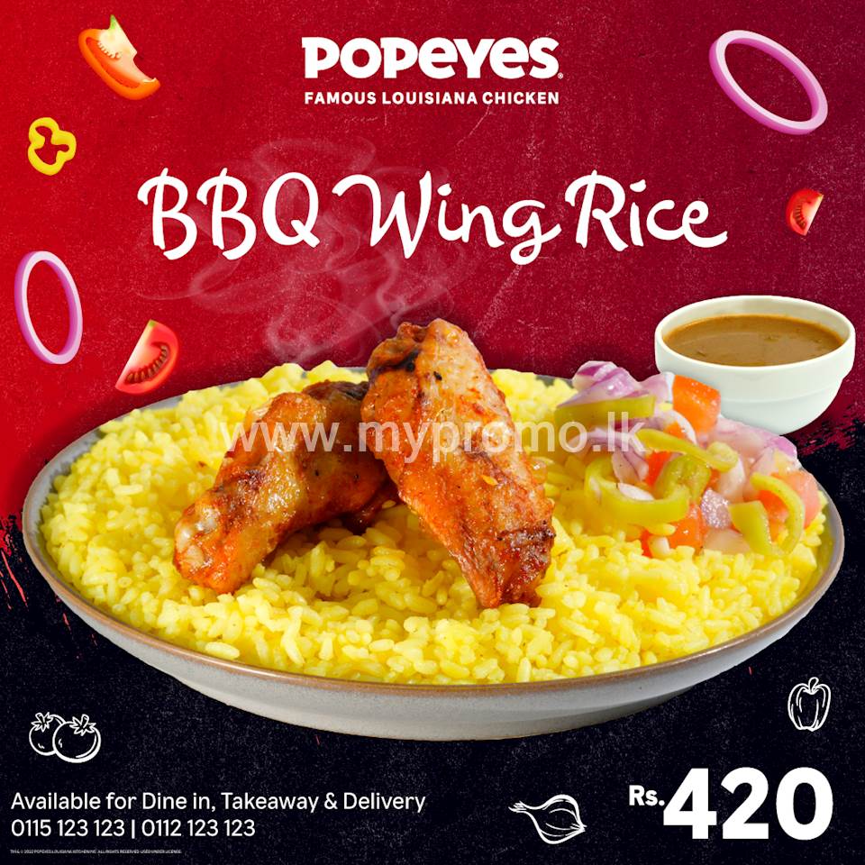 BBQ Wing Rice at Popeyes for only Rs.420