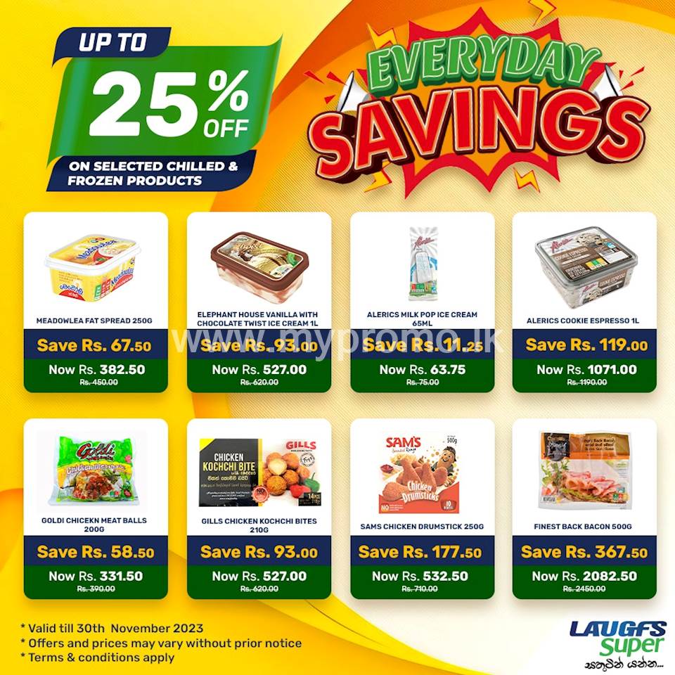 Get up to 25% Off on selected Chilled and Frozen Products at LAUGFS Super