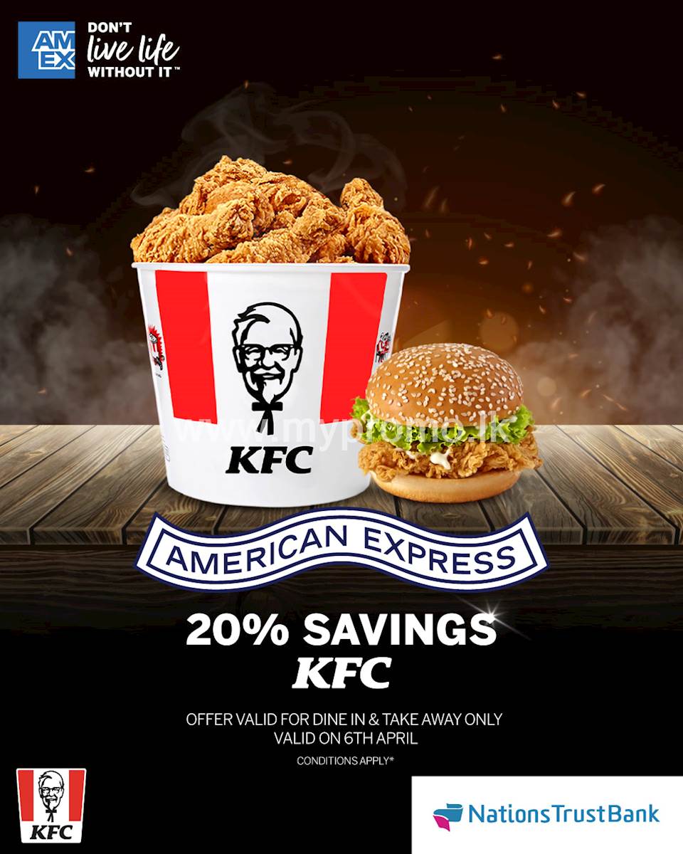 20% savings with Nations Trust Bank American Express at KFC