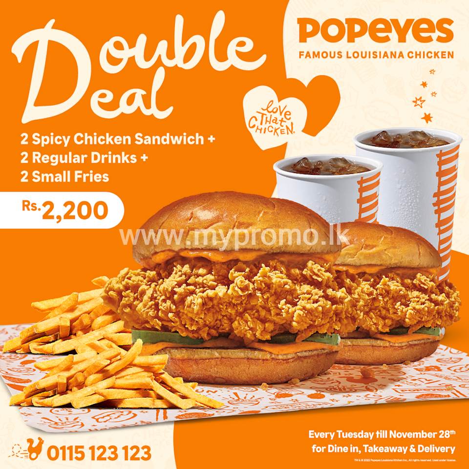 Double Deal Every Tuesday at Popeyes