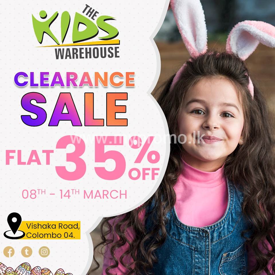Clearance Sale with FLAT 35 OFF at The Kids Warehouse