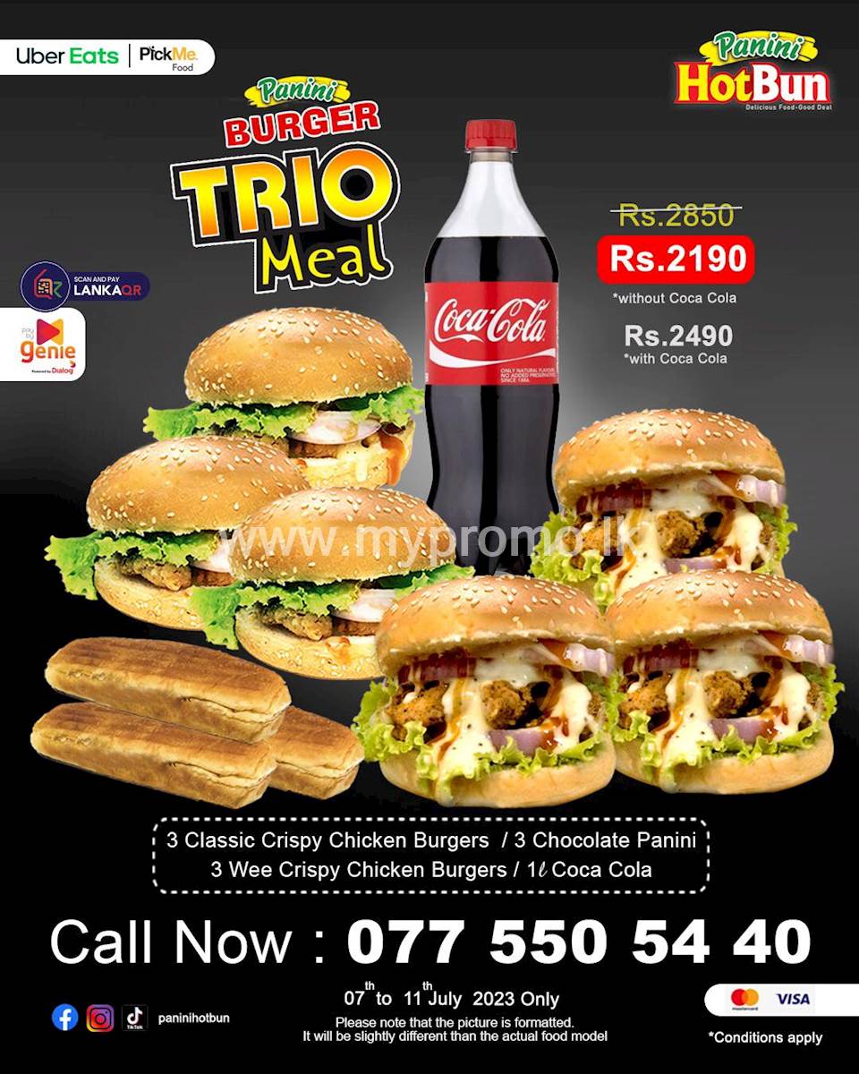 Panini Burger Trio Meal!