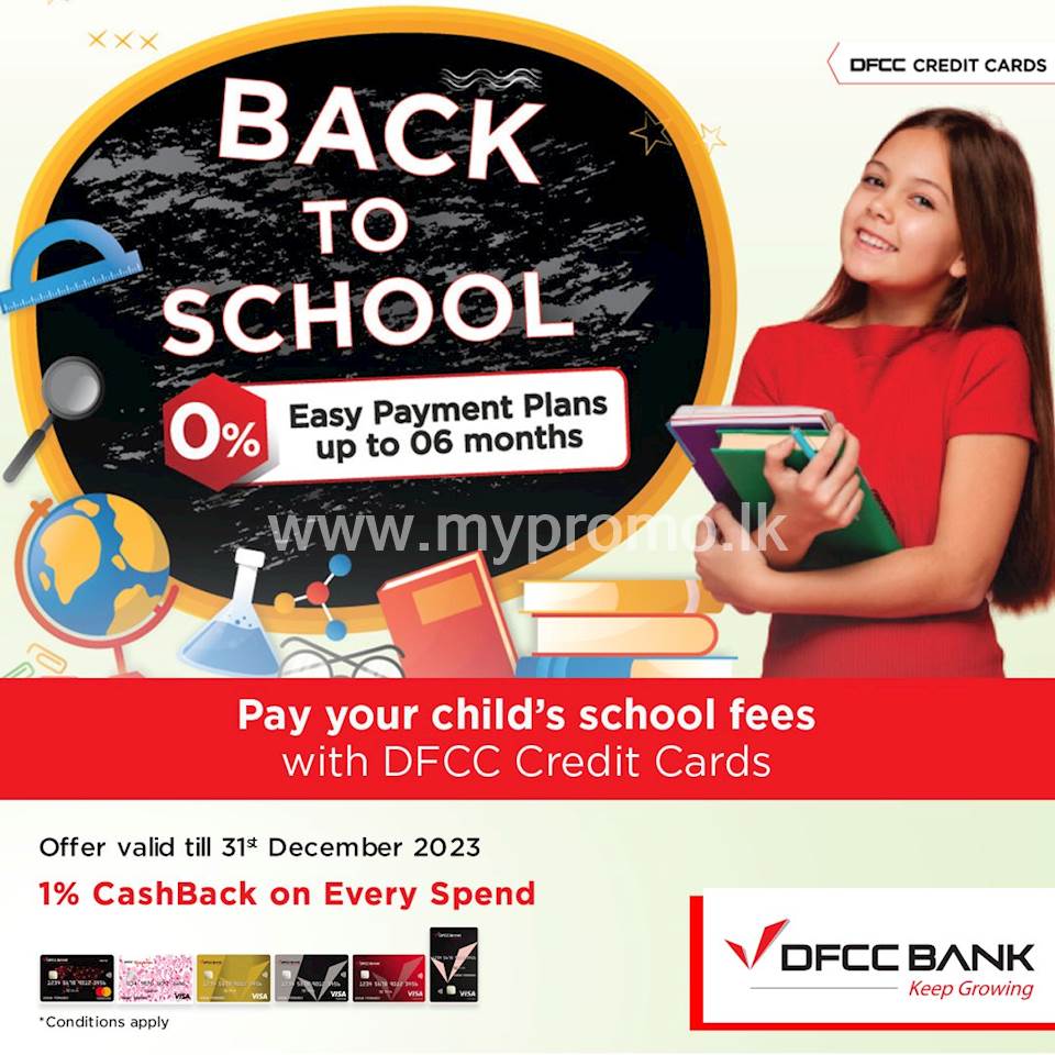 Back to School offer with DFCC Credit Cards!