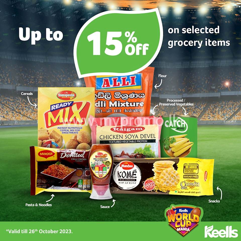 Get up to 15% Off on selected grocery items at Keells