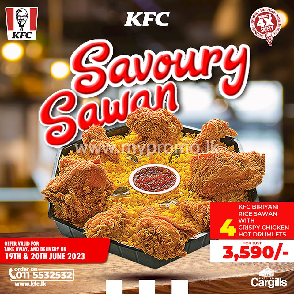 Savory Sawan for just Rs.3,590 at KFC