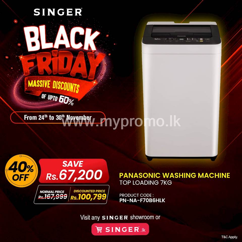 Enjoy exclusive discounts of up to 60 on Washing Machines at Singer