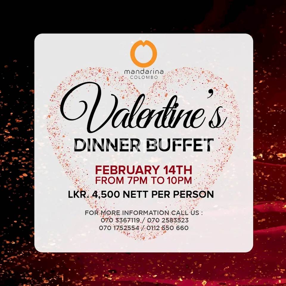 Valentine's Dinner buffet at Mandarina Colombo